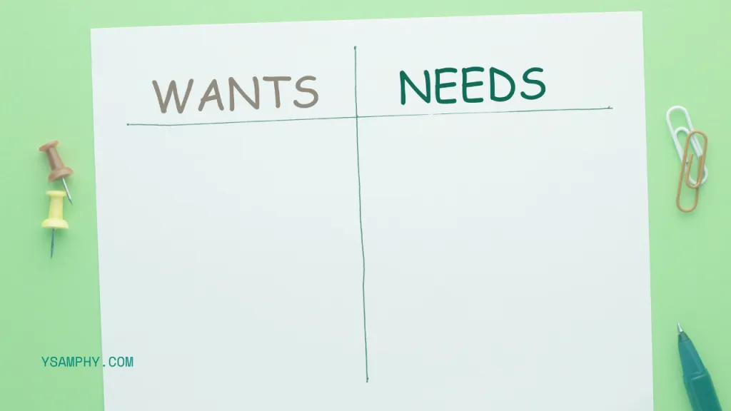 wants vs needs