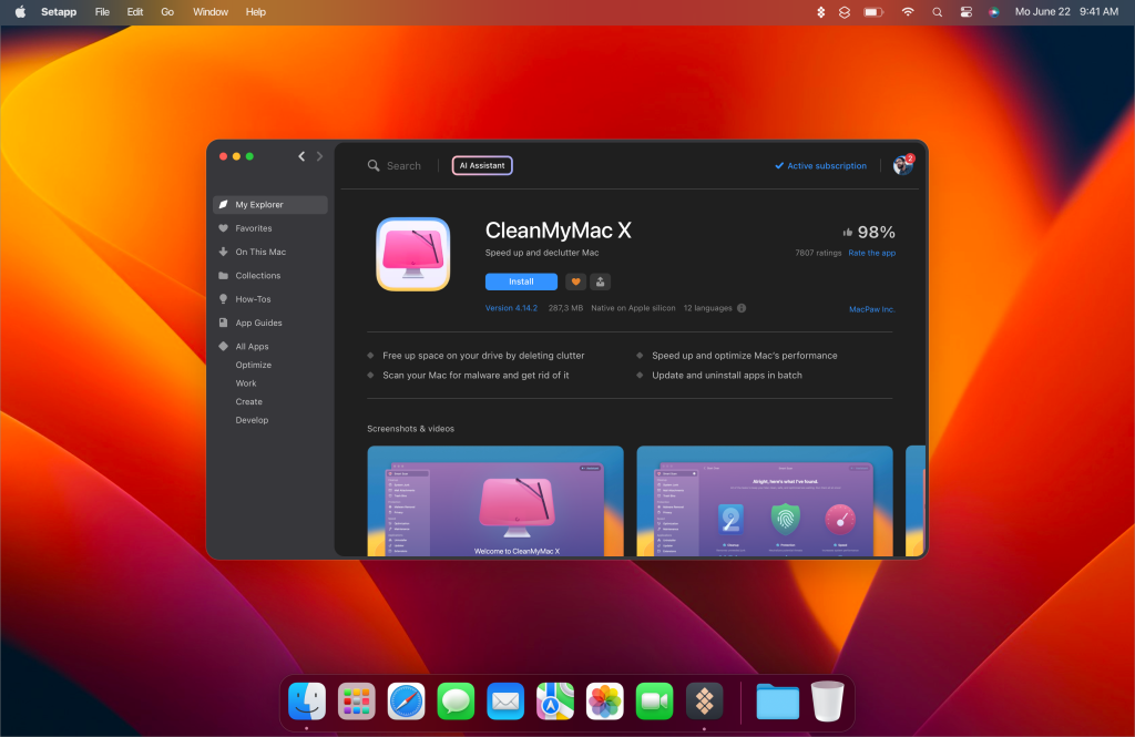 Setapp App cleanmymac