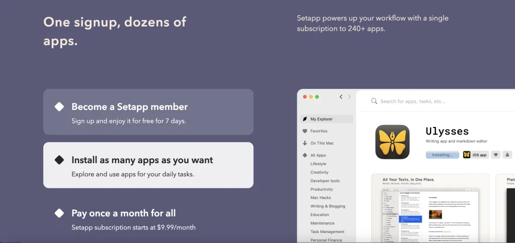 Setapp benefits
