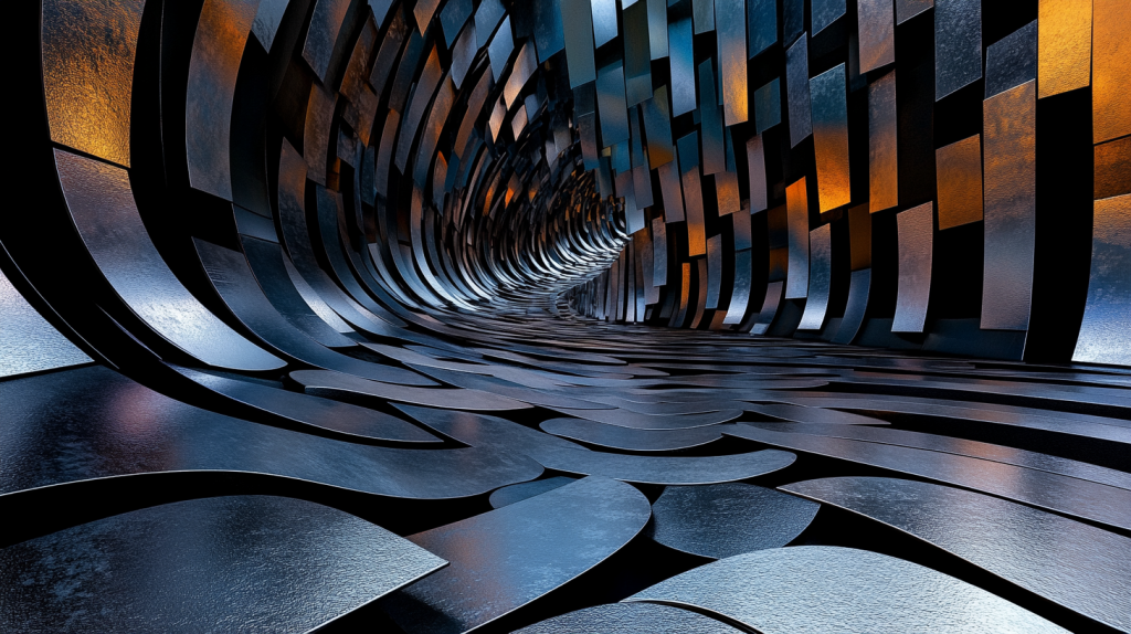 8 Innovations In Metal Engineering You Should Know About 3 a tunnel with a tunnel of metal and gold
